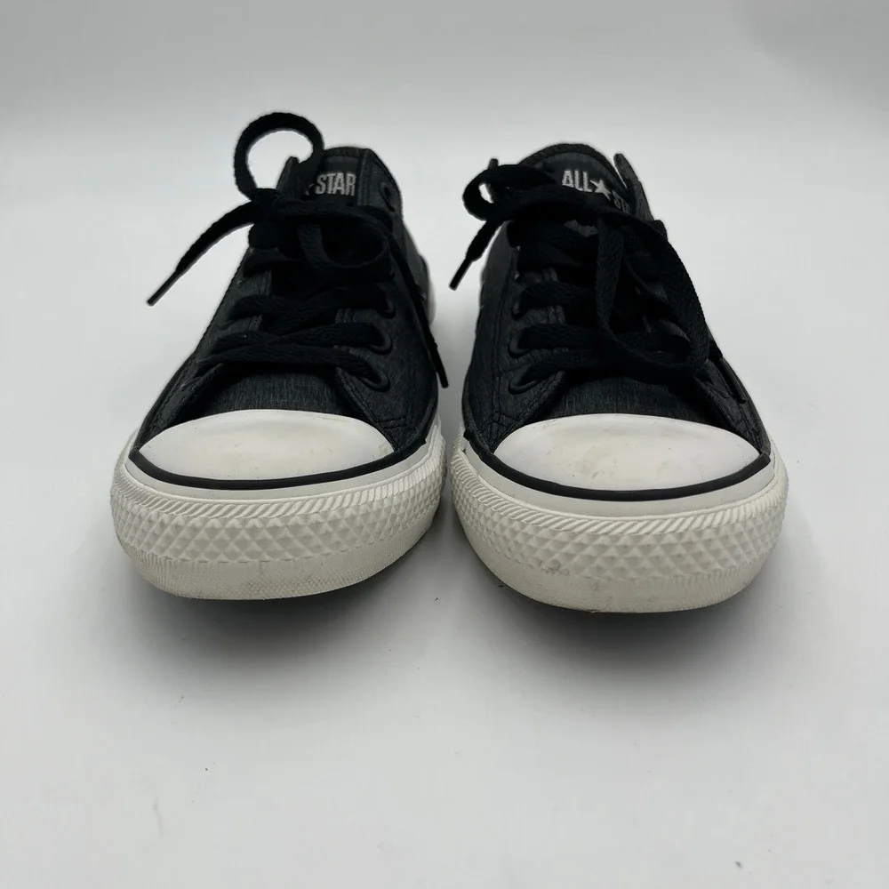 Converse Chuck Taylor All Star Low Top Mens 5.5 Womens 7.5 Black Chambray Shoes